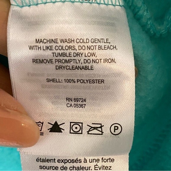 Columbia Collar Fleece Jacket Youth Size M Seafoam - Picture 6 of 6